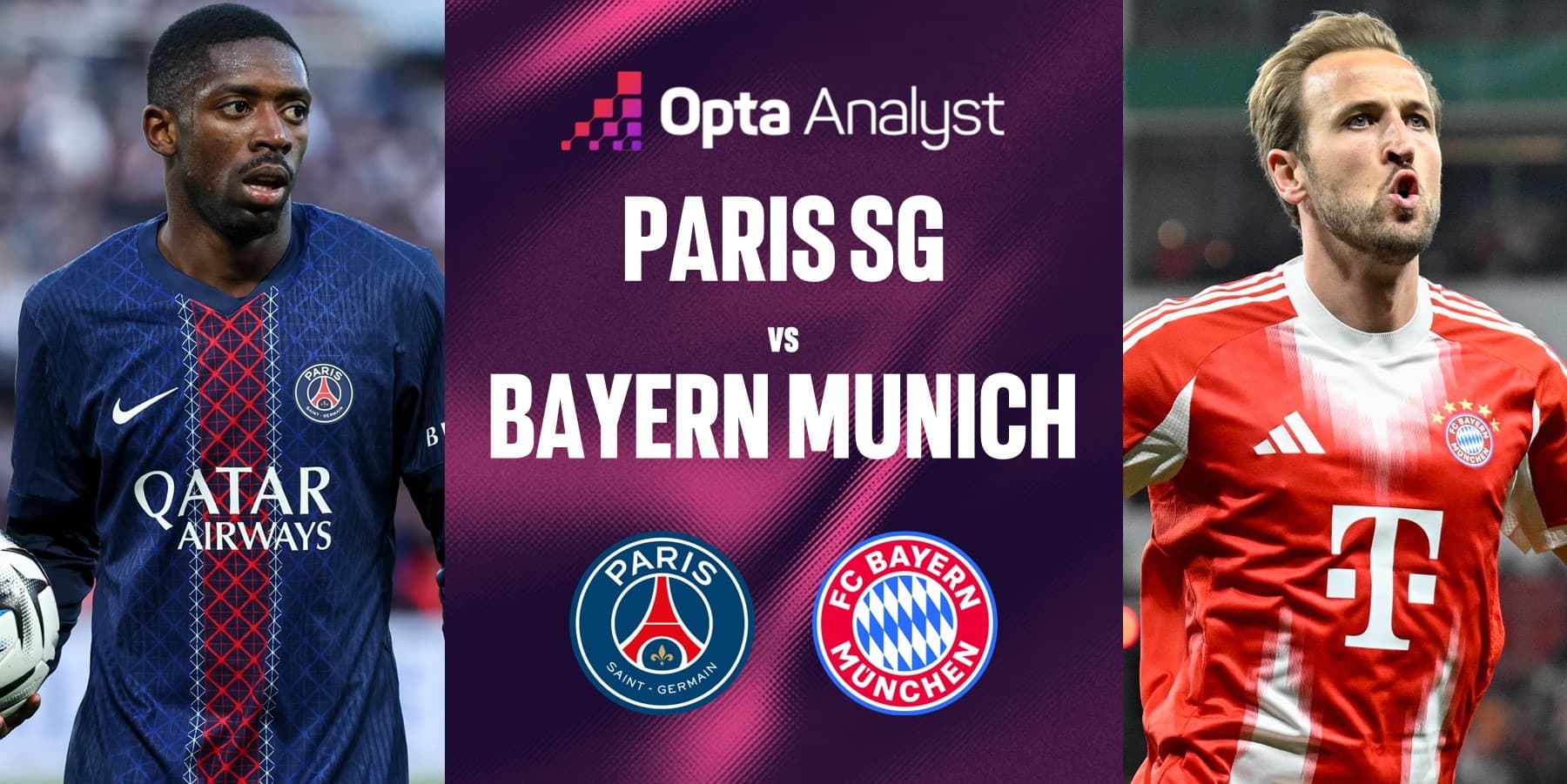Bảng dữ liệu PSG vs Bayern Munich: xG, sút trúng đích, kiểm soát bóng và 16 lần đối đầu không hoà