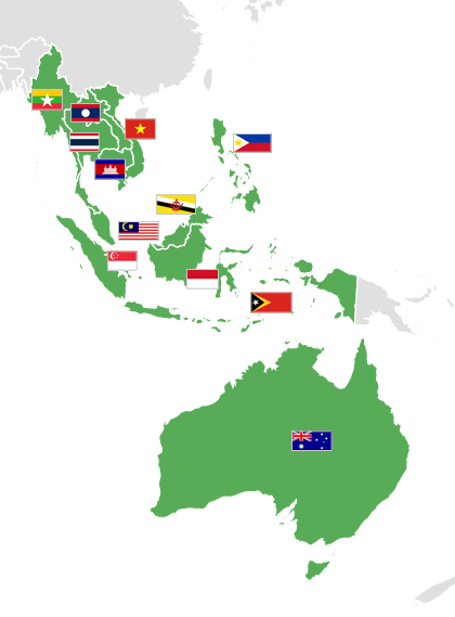 Bản đồ ASEAN Football Federation nơi U17 Việt Nam cạnh tranh Giải U17 Đông Nam Á 2026 vào bán kết
